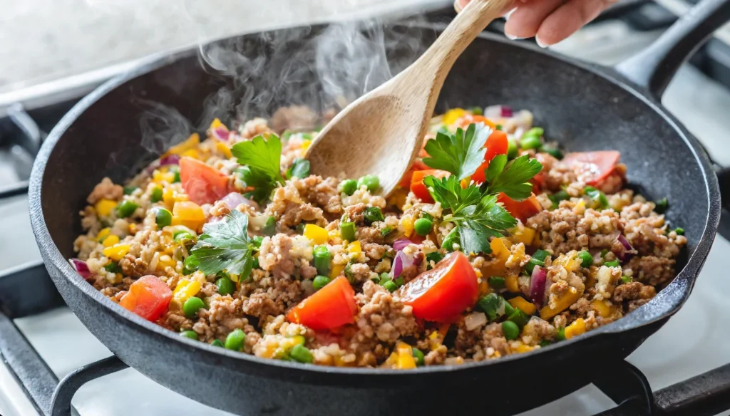 deconstructed stuffed peppers