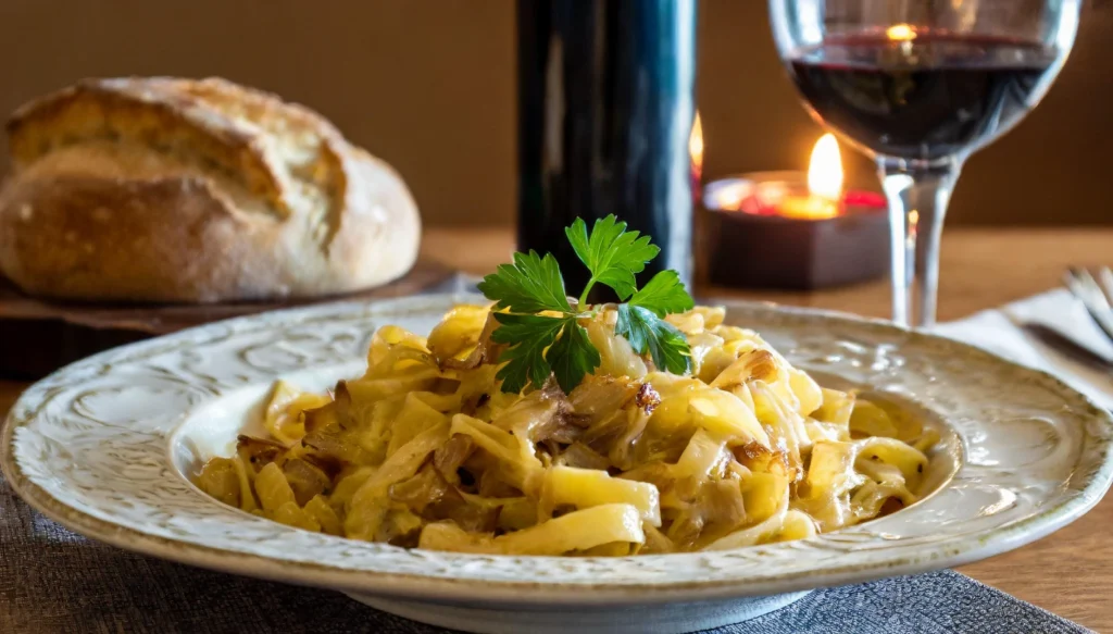 french onion pasta